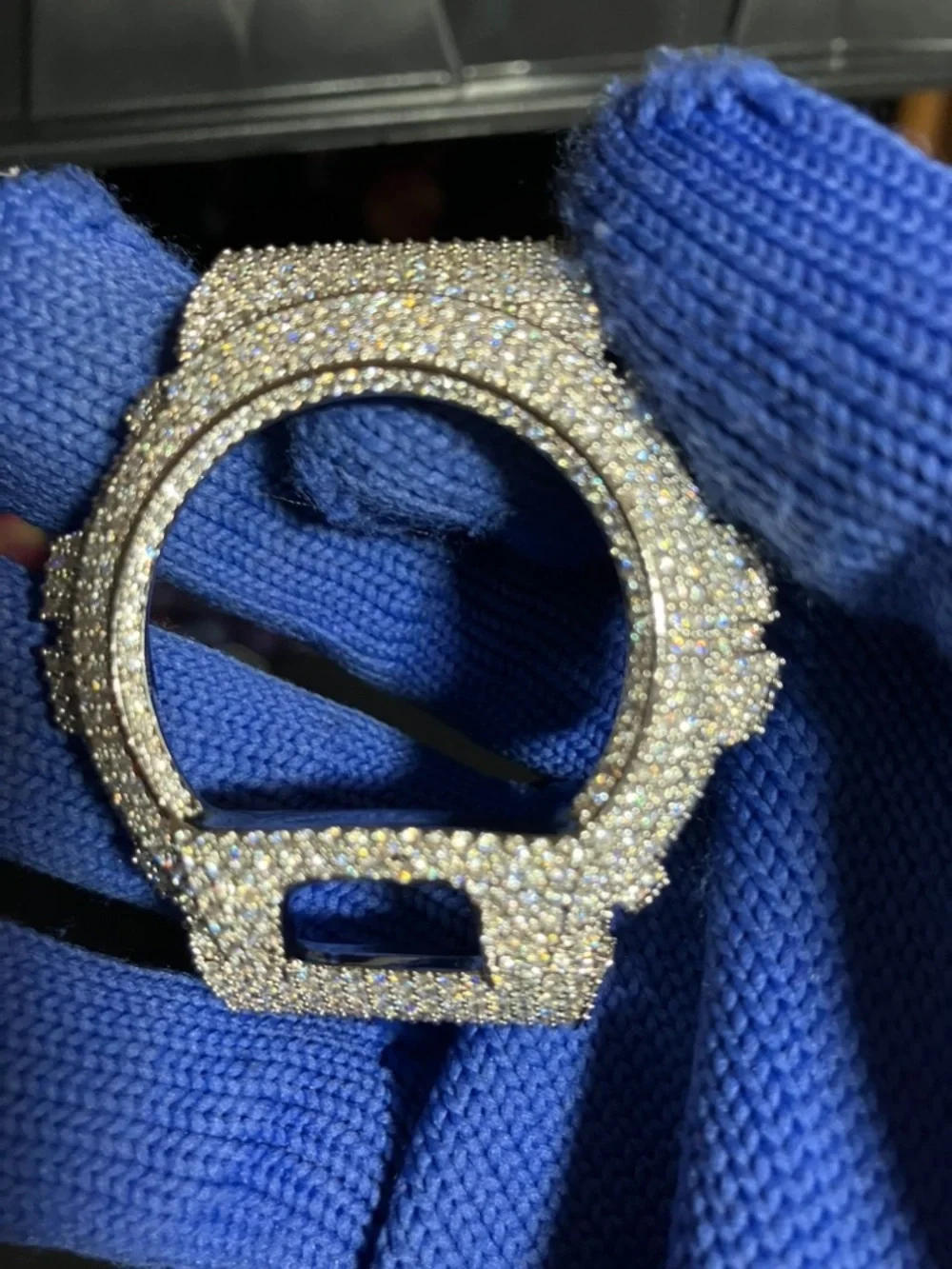 BUSSDOWN Moissanite Custom G Shock Silver Metallic Colorway